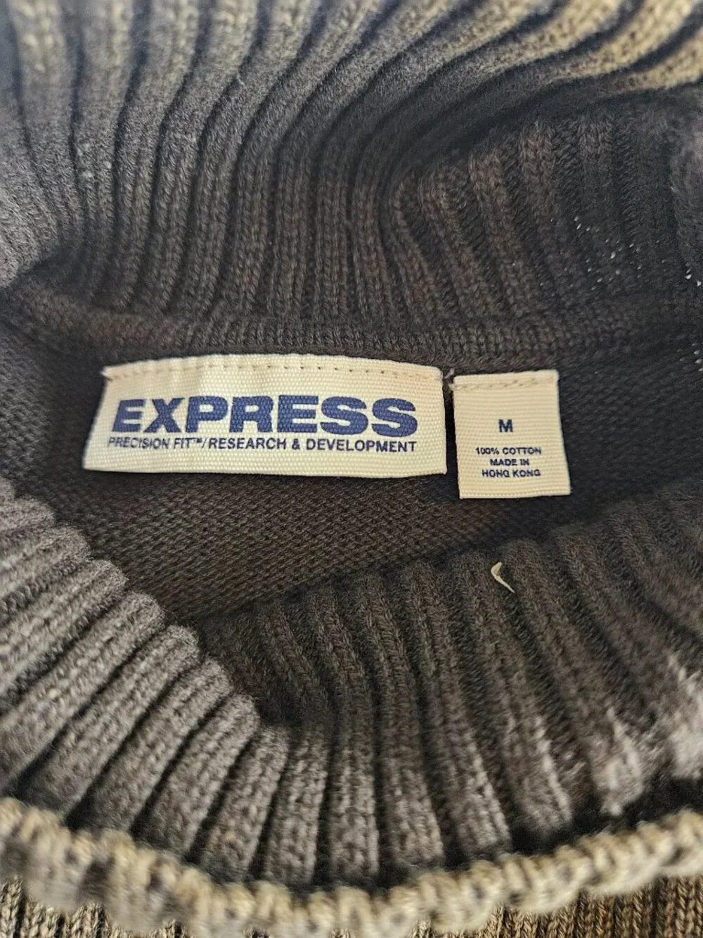 Men's Vintage Express Precision Fit Y2K Grunge Ribbed Sweater